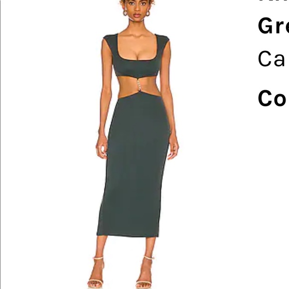 Knox Midi Dress in Emerald Green Camila Coelho small